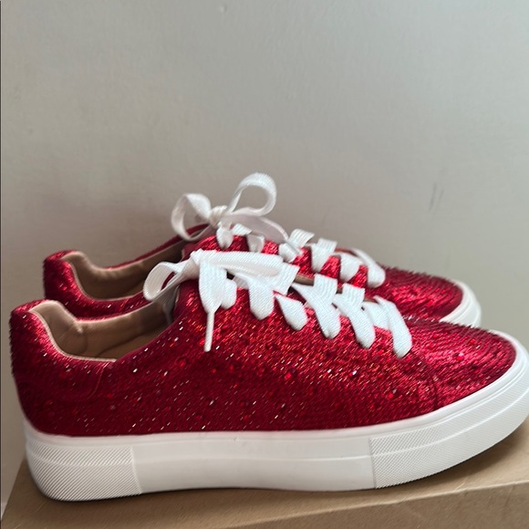 Red Rhinestone Sneakers - Picture 3 of 6